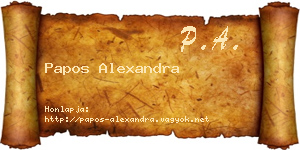 Papos Alexandra névjegykártya